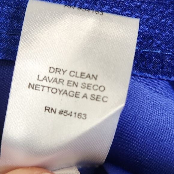 🐞Jessica Simpson Royal Blue Flutter Sleeve Peplum Waist Dress Size 6 - Picture 12 of 12